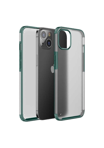 Apple Uyumlu iPhone 13 Mini Kılıf Zore Volks Kapak Koyu Yeşil
