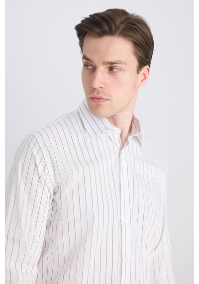 D'S Damat Ds Damat Slim Fit Beyaz Armürlü Gömlek 5hf02hd20341m Çok Renkli