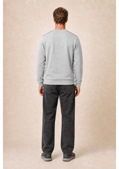 Redline Qwen Bisiklet Yaka Regular Fit Kışlık Sweatshirt Gri