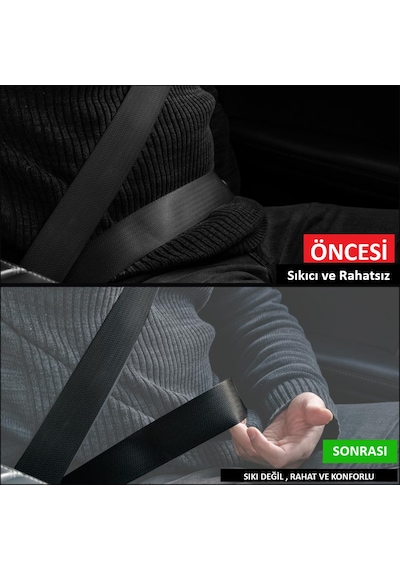 5'li Set- Gri Emniyet Kemeri Klipsi Düğmesi Stop Düğme Toka