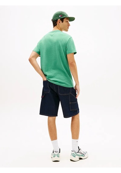 Tommy Hilfiger Tjm Reg Badge Tee Ext Erkek Yeşil T-shirt - Dm0dm22667