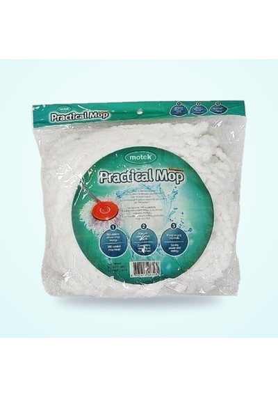 Motek Pratik Mop Mikrofiber Yedek Başlık Döner Mop Uyumlu