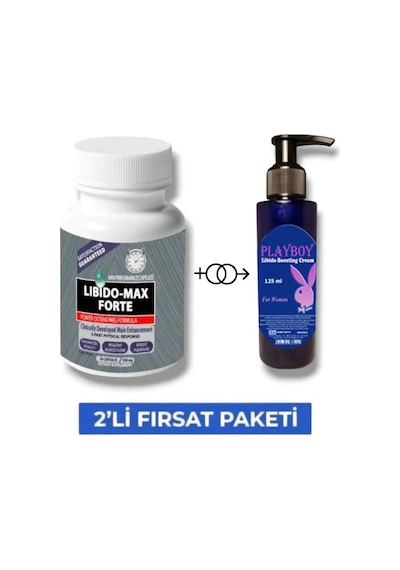 Libi.do Max Forte Erkeklere Çok Özel 30lu + Playboy Libi.do Arttrc Krem 125 Ml