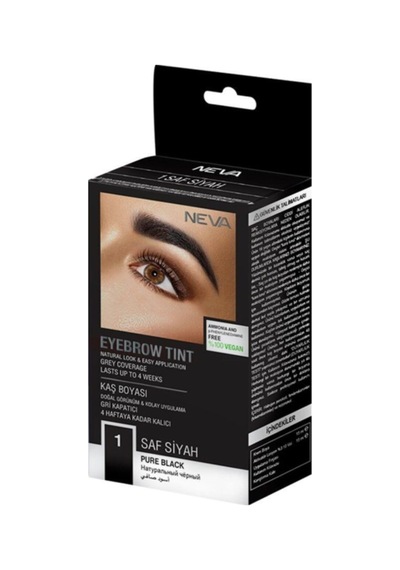 Neva Eyebrow Tint Kaş Boyası Seti 1.0 Saf Siyah %100 Vegan Diğer