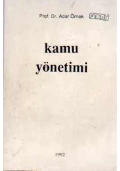 Kamu Yönetimi/Acar Örnek