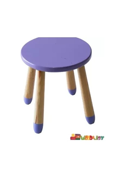 Wood&joy Renkli Tabure Lila