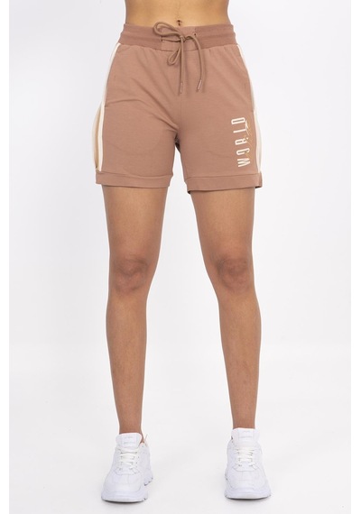 Maraton Sportswear Regular Kadın Basic Mantar Şort 21159-mantar