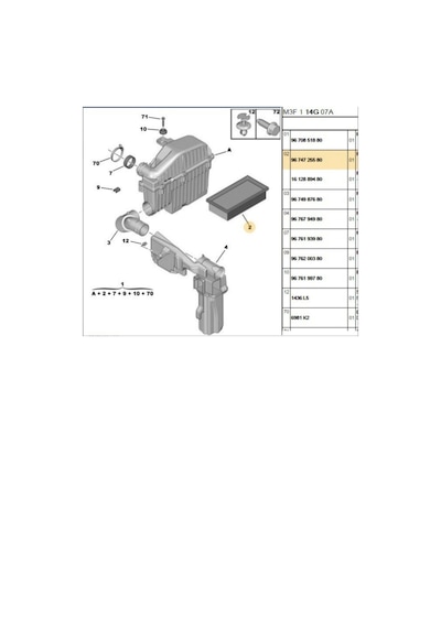 Hava Filtresi C2 C3 207 Partner