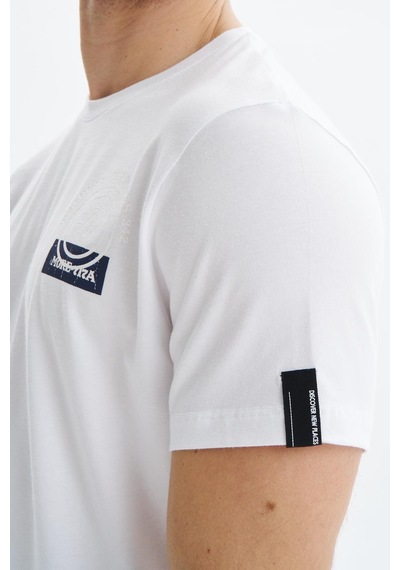 AR-MA Arma Erkek Regular Fit Yazı Baskılı Süprem Bisiklet Yaka Tişört Y29344472302 Beyaz