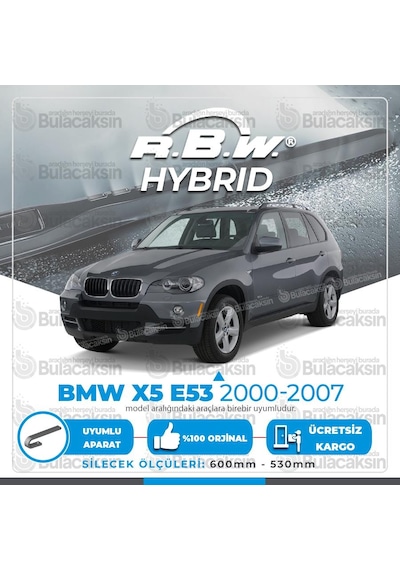RBW Hybrid BMW X5 E53 2000 - 2007 Ön Silecek Takımı