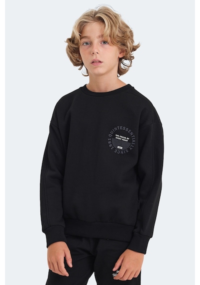 Slazenger Lone 2 Li Set Unisex Çocuk Siyah - Koyu Gri Sweatshırt