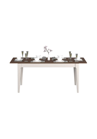 Milano Açılır Yemek Masası - Vizon/zebra 160-200x78x90 Cm