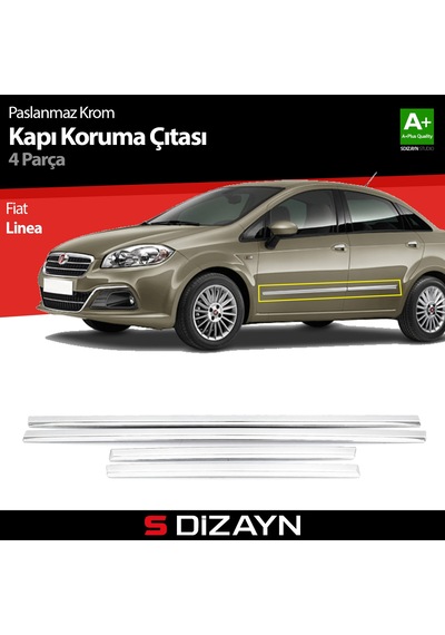 S-Dizayn Fiat Linea Kapı Koruma Çıtası Krom 2007-2018