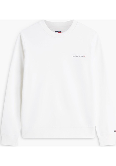 Tommy Hilfiger Tjw Kadın Regular Essential Logo 1 Bisiklet Yaka Beyaz Sweatshirt-16429