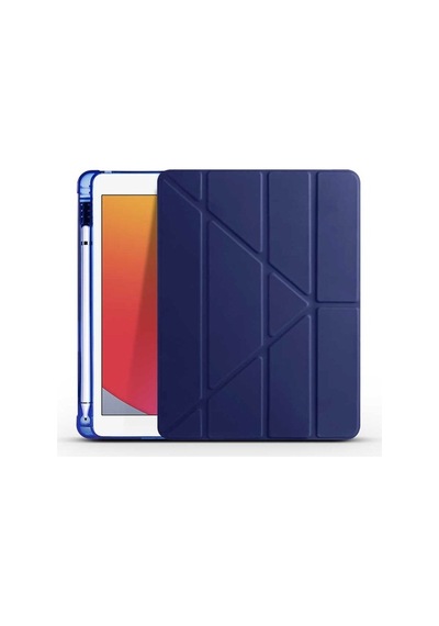 Apple Uyumlu iPad 9.7 2017 Kılıf Tri Folding Smart With Pen Standlı Kale