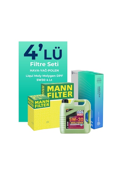 Mann Kia Ceed 1.4 Benzin Filtre Bakım Seti Liqui Moly Motor Yağlı (2018-2022) 4 Lü -