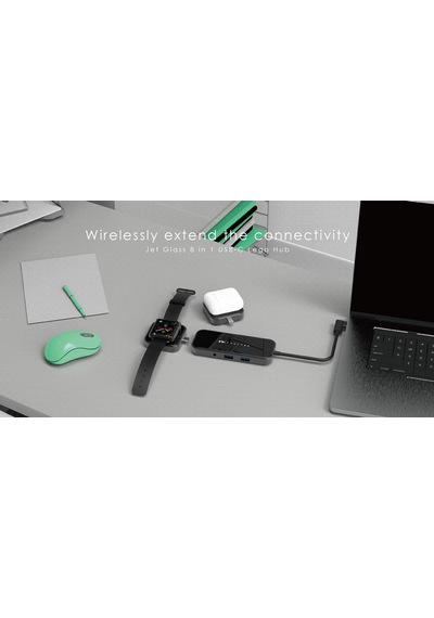 Usb-c Hub 8-in-1 100w Pd 4k Hdmı Otg Sd Microsd 3.5 Mm Ses Çıkışlı Qi Kablosuz Şarjlı