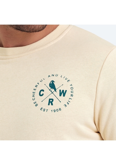 The Crow LIFE Erkek  Bej Sweatshirt