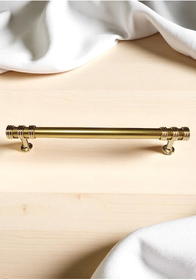 Nesli Alüminyum Metal Lüks Modern Mobilya Çekmece Mutfak Dolabı Kulpu Altın 160mm 5 Adet Altın