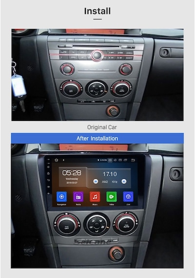 Mazda 3 2006-2012 Multimedya Navigasyon Usb Kamera Carplayer Uyumlu