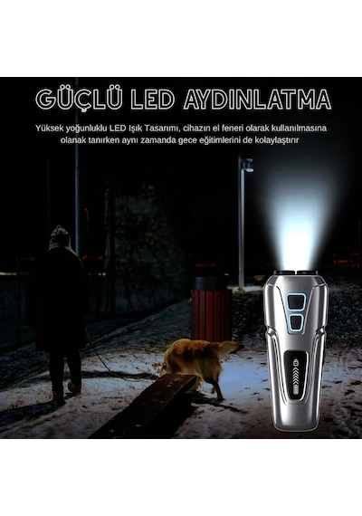Ultrasonik Kedi Köpek Kovucu Köpek Eğitici Cihaz Led Flaşlı Şarjlı Taşınabilir Hayvan Uzaklaştırıcı