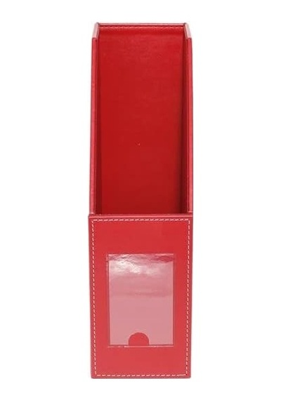 Magazinlik Suni Deri Masa Üstü Düzenleyici 23 30 9 Cm. Kırmızı