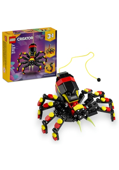 LEGO® Creator 3’ü 1 Arada Vahşi Hayvanlar: Şaşırtıcı Örümcek 31159 - 7 Yaş ve Üzeri Çocuklar için Yaratıcı Oyuncak Yapım Seti (153 Parça) LEGO® Creator 3’ü 1 Arada Vahşi Hayvanlar: Şaşırtıcı Örümcek 31159 - 7 Yaş ve Üzeri Çocuklar için Yaratıcı Oyuncak Yapım Seti (153 Parça)