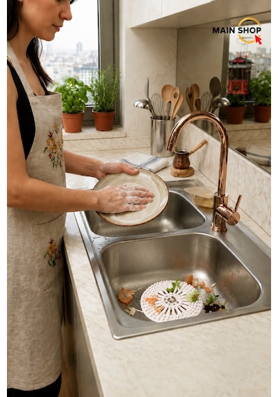 Mainshop 1 Adet Beyaz Silikon Lavabo Ve Küvet Tıkacı Yuvarlak Süzgeç Banyo Tıpa Banyo Süzgeç M-140