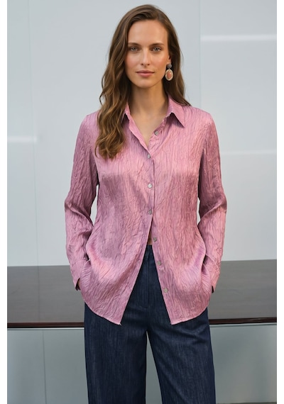 Sateen Salaş Gömlek - Pembe-137369