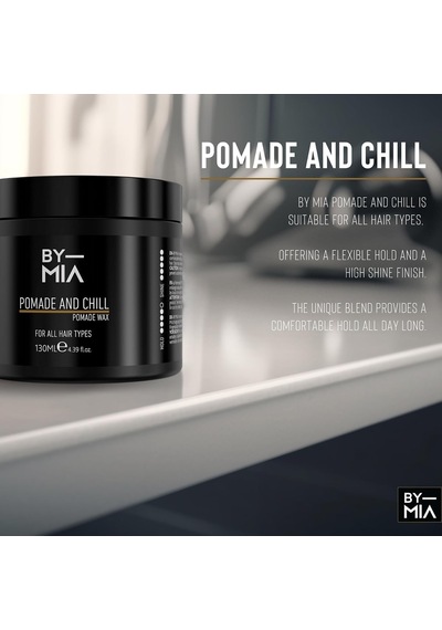 Pomade And Chill, Parlak Görünüm, Esnek Tutuş, Erkekler Ve Kadınlar İçin Saç Vaksı 130 Ml