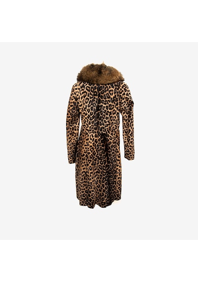 Rouge Kürklü Kadın Deri Mont P254u Leopar