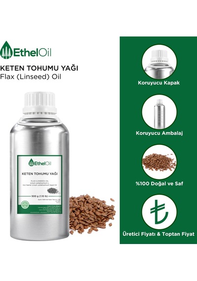 Etheloil Keten Tohumu Sabit Yağı 500 G