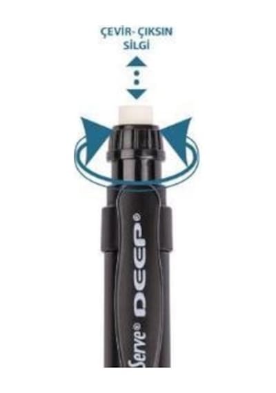 Serve Deep Mekanik Uçlu Kalem 0.7 Mm Metalik Mr. Siyah Diğer