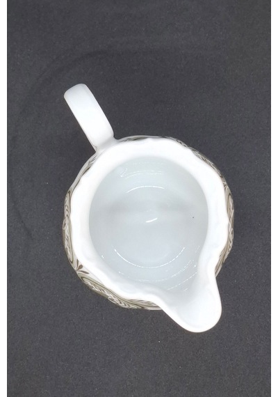 Gri Çiçek Figürlü Mini Porselen Kahve Fincan Parçası 140 Ml