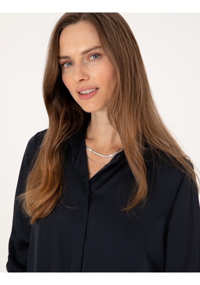 Pierre Cardin Kadın Lacivert Gömlek Desenli 50313588-vr033 Lacivert