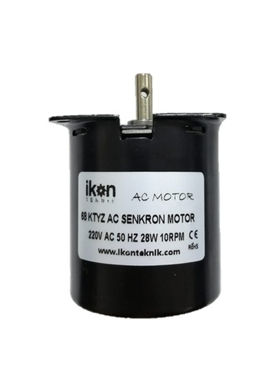 İkon Teknik AC SENKRON MOTOR 68 KTYZ 28 Watt 10 RPM 220 Volt