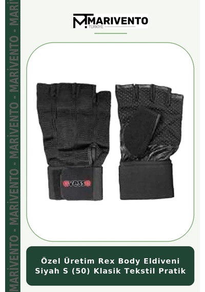 Özel Üretim Rex Body Eldiveni Siyah S 50 Klasik Tekstil Pratik Dİğer