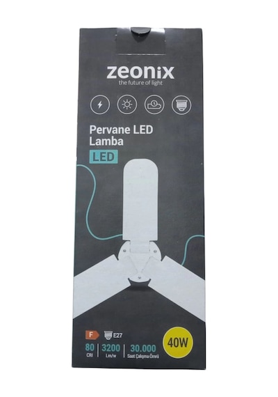 Zeonix 40w 3 Kanatlı Pervane Ampul Yok