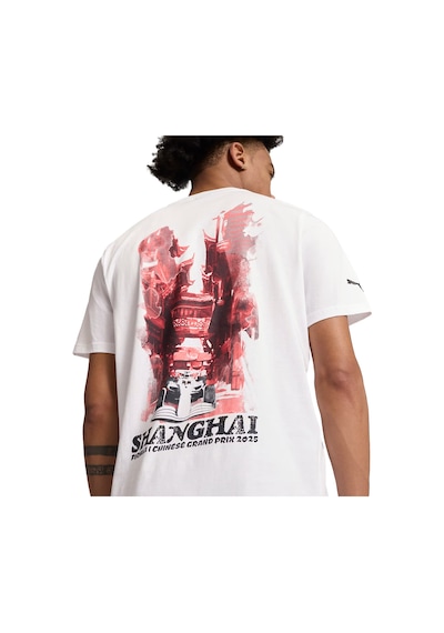 Puma F1 China Erkek Beyaz Günlük Stil T-shirt 63017402 1637340 Beyaz