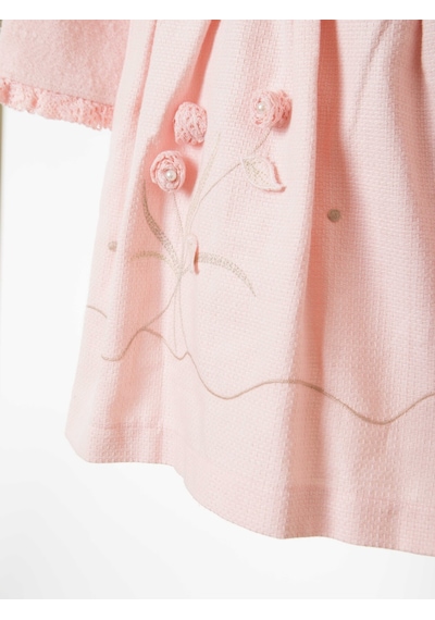 Xo Kids Kız Çocuk Elbise + Bolero 5-8 Yaş 52143 Pudra