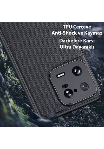 Dux Ducis Xiaomi 13 Pro Fino Serisi Premium Dokuma Silikon Kılıf Dux Ducis Xiaomi 13 Pro Fino Serisi Premium Dokuma Silikon Kılıf