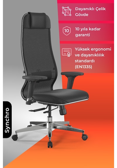 Ergolife Synchrosit 10 Ergonomik Ofis Sandalyesi Bel Destekli, Yükseklik Ayarlı, Çalışma Sandalyesi -1d1.d.1.333 Çok Renkli Ergolife Synchrosit 10 Ergonomik Ofis Sandalyesi Bel Destekli, Yükseklik Ayarlı, Çalışma Sandalyesi -1d1.d.1.333 Çok Renkli