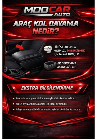Hyundai Accent Blue Araca Özel Üretim Kol Dayama Kolçak Vidasız A+
