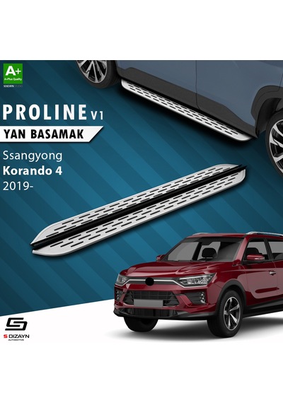 S-dizayn Ssangyong Korando Oem Still Pro V1 Aluminyum Yan Basamak 183 Cm 2019 Üzeri A+ Kalite