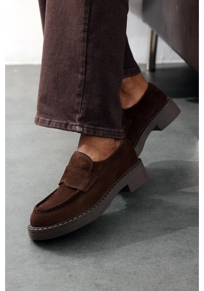 5in1Canpolat Kahverengi Klasik Loafer 20403