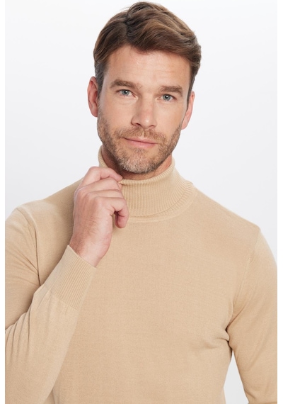 Tudors Erkek Slim Fit Dar Kesim Tam Boğazlı Yaka Düz Yün Taş Triko Kazak-25728 Taş - Ekru Tudors Erkek Slim Fit Dar Kesim Tam Boğazlı Yaka Düz Yün Taş Triko Kazak-25728 Taş - Ekru