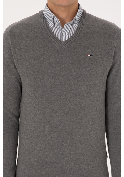 U.s. Polo Assn. Erkek Gri Melanj Kazak /triko 50313668-vr086 Grı Melanj