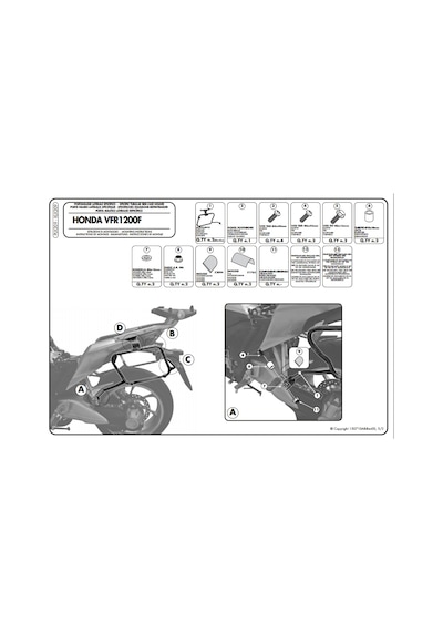 Kappa Klx209 Honda Vfr 1200 F 10-15 Yan Canta Tasıyıcı Renkli