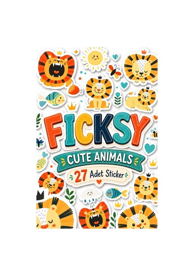 Sevimli Aslan Sticker Seti - 27 Adet Etiket Çıkartma Diğer