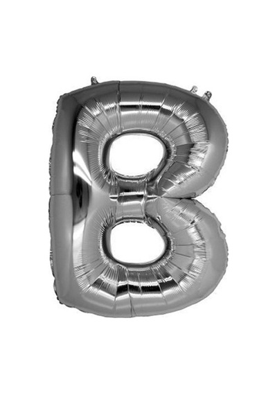 Gümüş Folyo Balon B Harfi 100 CM